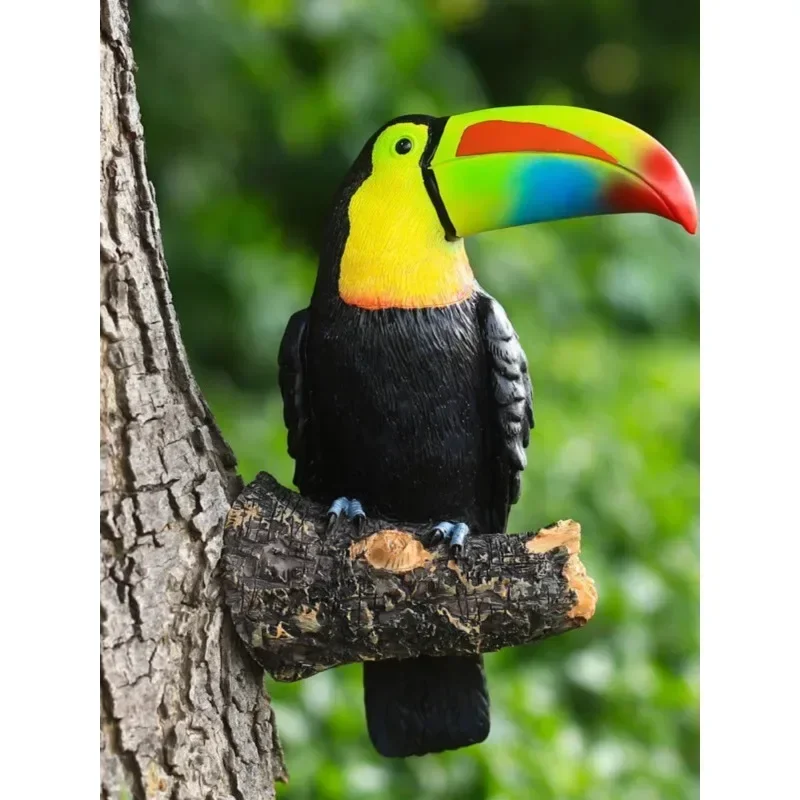 Садовый макет искусственная птица имитация попугая игрушка тукан украшение для