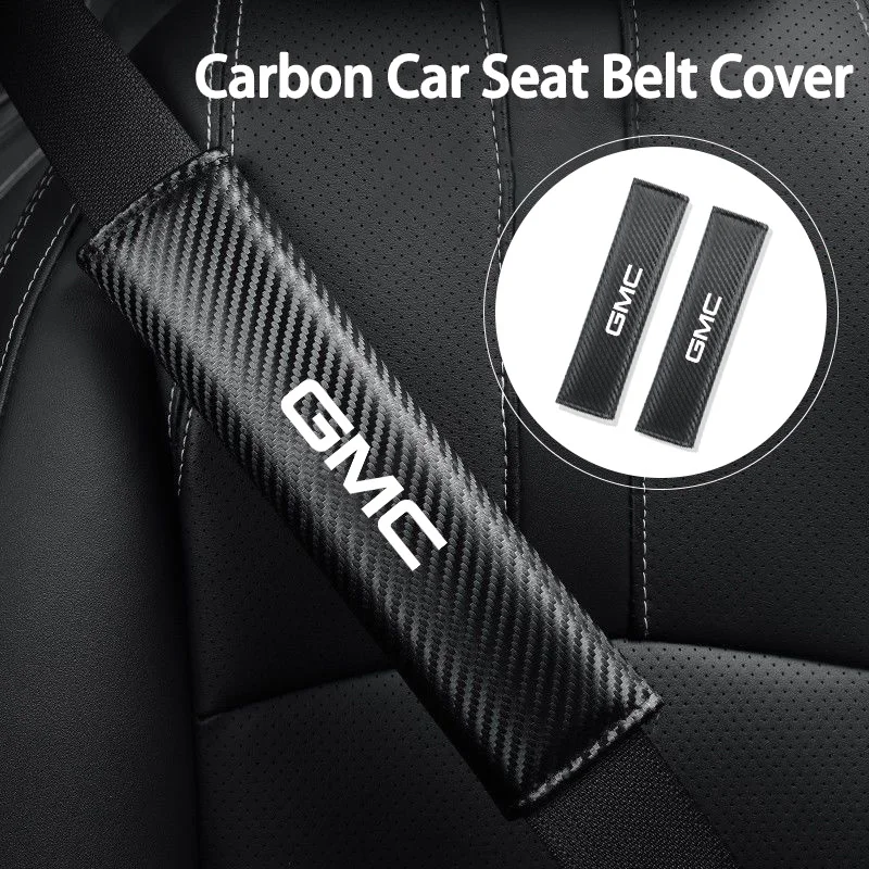 

Carbon Car Seat Safety Belt Protector For GMC Savana Yukon Sierra Terrain Acadia Envoy Granite Hummer Ev Graphyte Vandura Jimmy