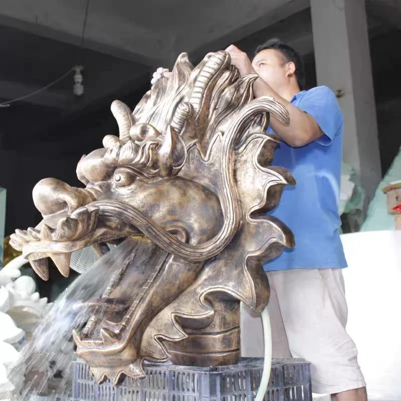 Настенный наружный фонтан/кран с имитацией камня для резьбы по дереву/насадка