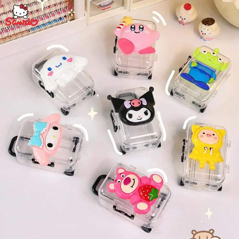 

Kawaii Sanrios Storage Box Cinnamoroll Kuromi My Melody Cartoon Cute Portable Storage Box Student Item Storage Box Kids Gift Toy