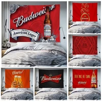 budweiser pattern wall tapestry home decoration hippie bohemian decoration divination home decor