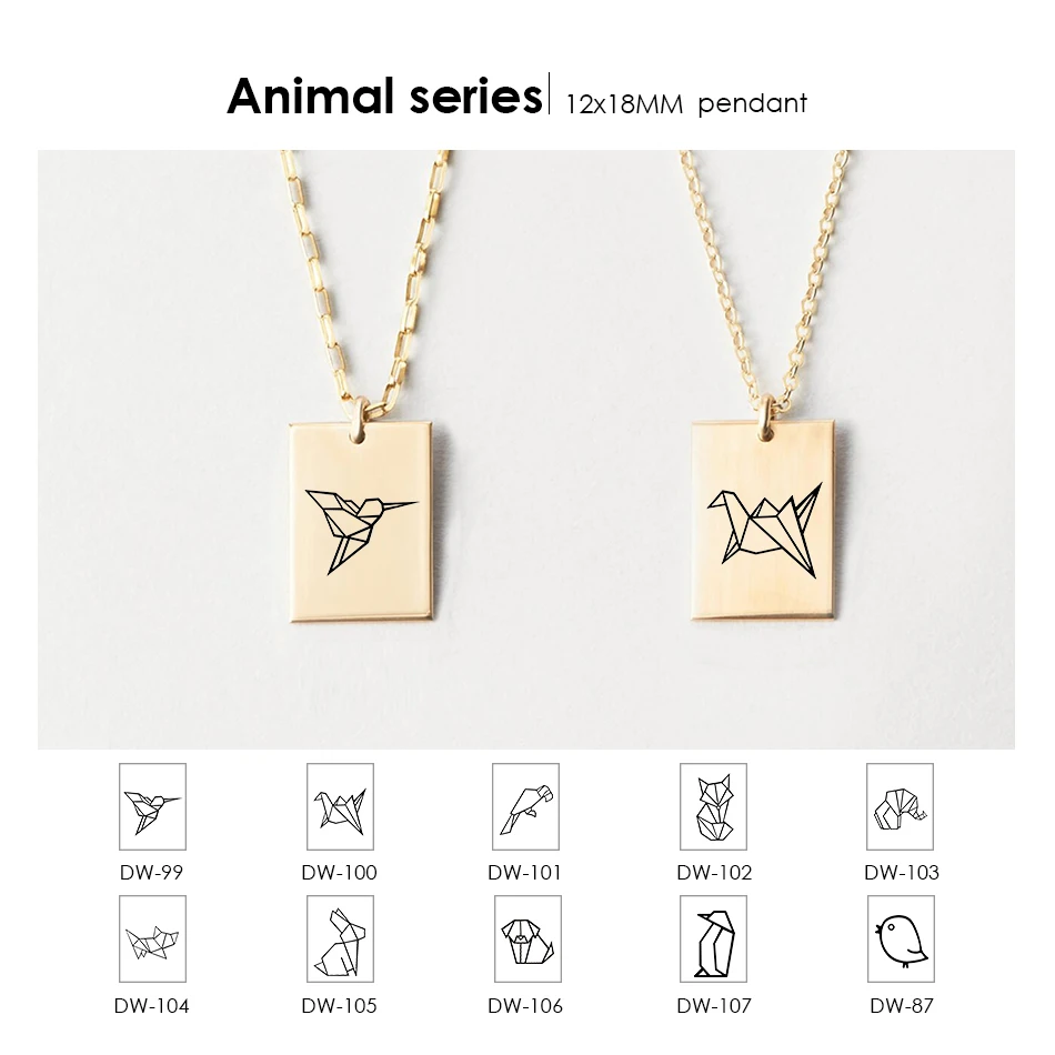 Ожерелье из нержавеющей стали с лазерной гравировкой на заказ Женский