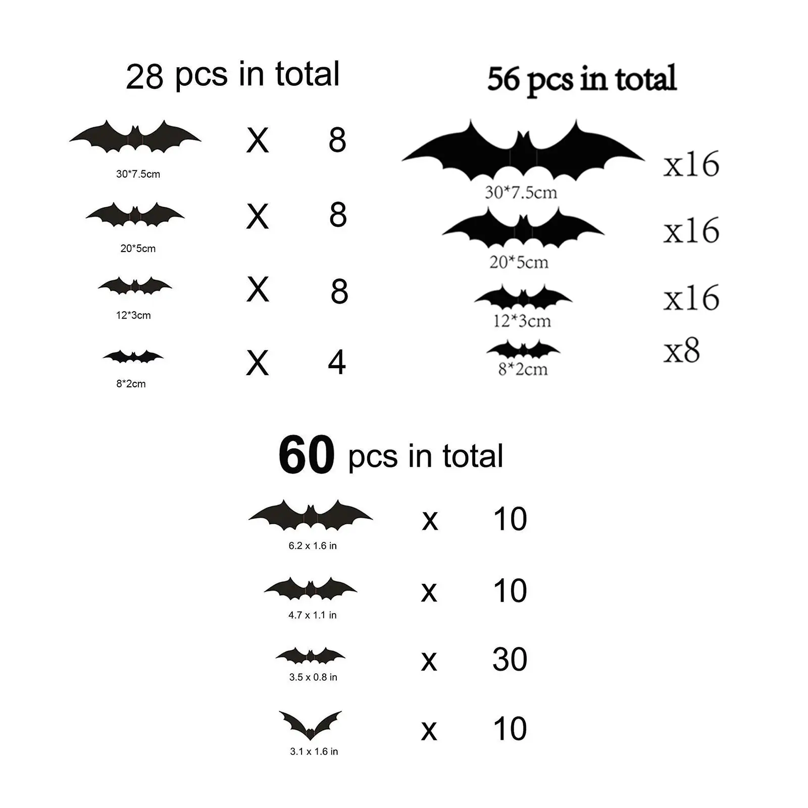 

3D Bats Wall Stickers DIY Halloween Party Supplies Halloween Eve Decor Halloween Ornaments Wall Decal for Haunted Decor Party