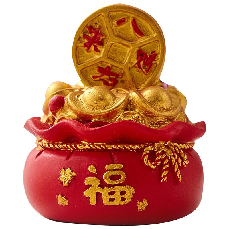Милые полимерные золотые статуэтки богатые украшения на удачу автомобильные