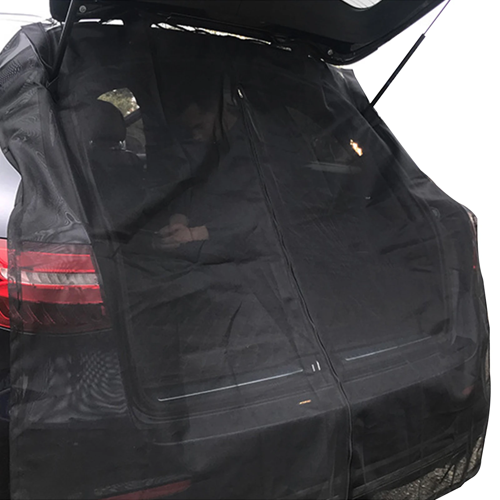 

Portable Car Tailgate Shade Breathable Car Camping Net Mesh Rear Shades Universal Window Screen Sunshade Covers for Cars SUVs