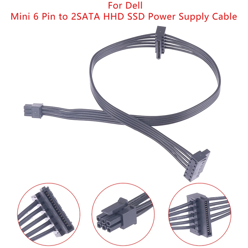 

Кабель жесткого диска Mini 6 Pin-2 SATA, кабель питания SSD, кабель питания для оптического привода, шнур питания для материнской платы Dell