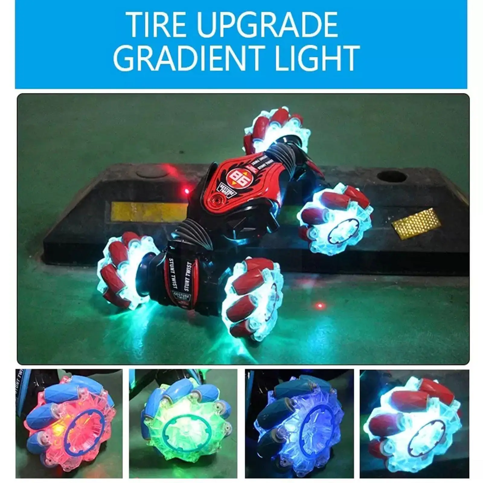 

4wd Rc Stunt Car Watch Control Gesture Induction Deformable Electric Rc Drift Car Transformer Car Toys For Kids With Led Li S9r5
