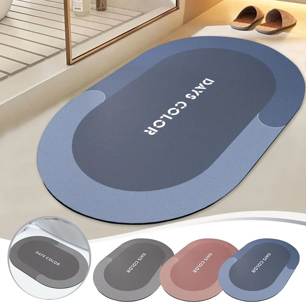 

Household Items Diatom Mud Cushion Door Mat Water Absorption Quick Dry Mat Toilet Door Mat Bathroom Toilet Non-slip Bathroom Mat