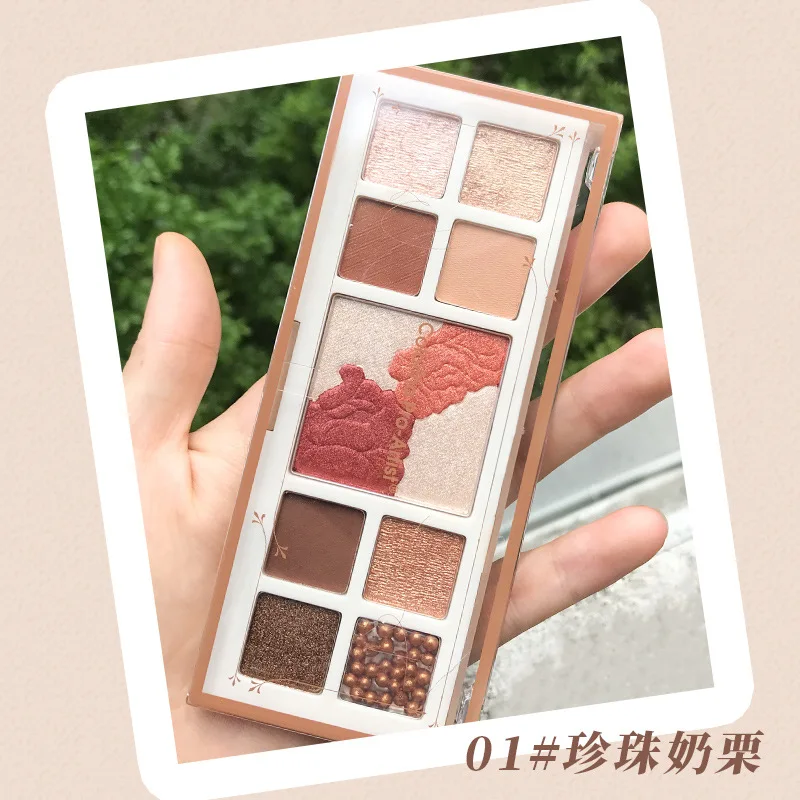 

9 Colors Earth Color Blush Matte And Shine Eyeshadow Palette Female Makeup