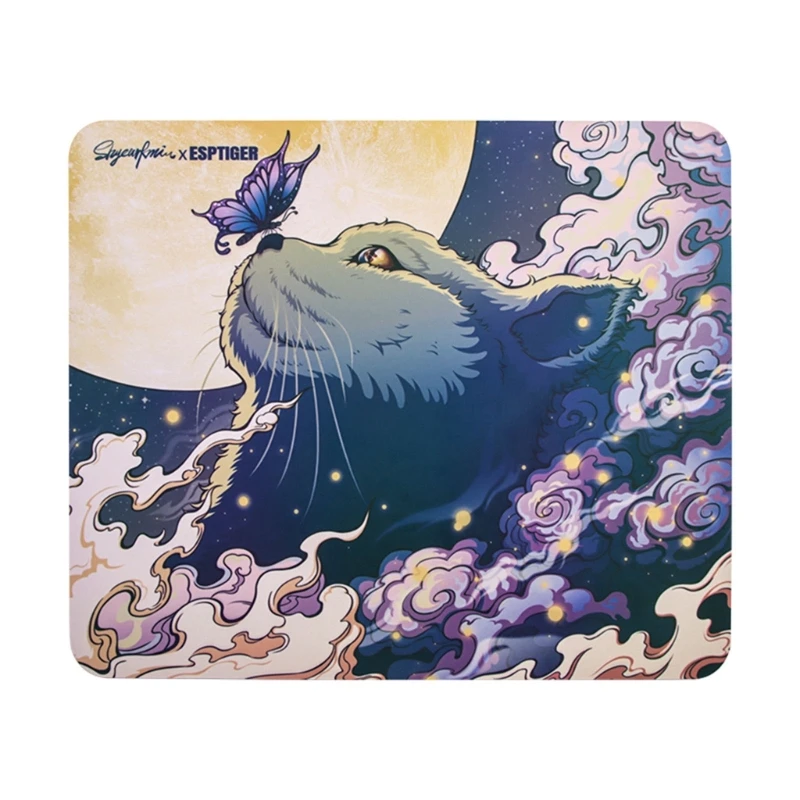 

Esports Tiger Game Mousepad LeonKay Cat Smooth Special Coating Mouse Pad Anti-Slip Esptiger Rubber Mice Mat 480×400mm