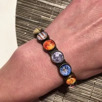 new creative starry night light bracelet cosmic solar system eight planets luminous pendant bracelet