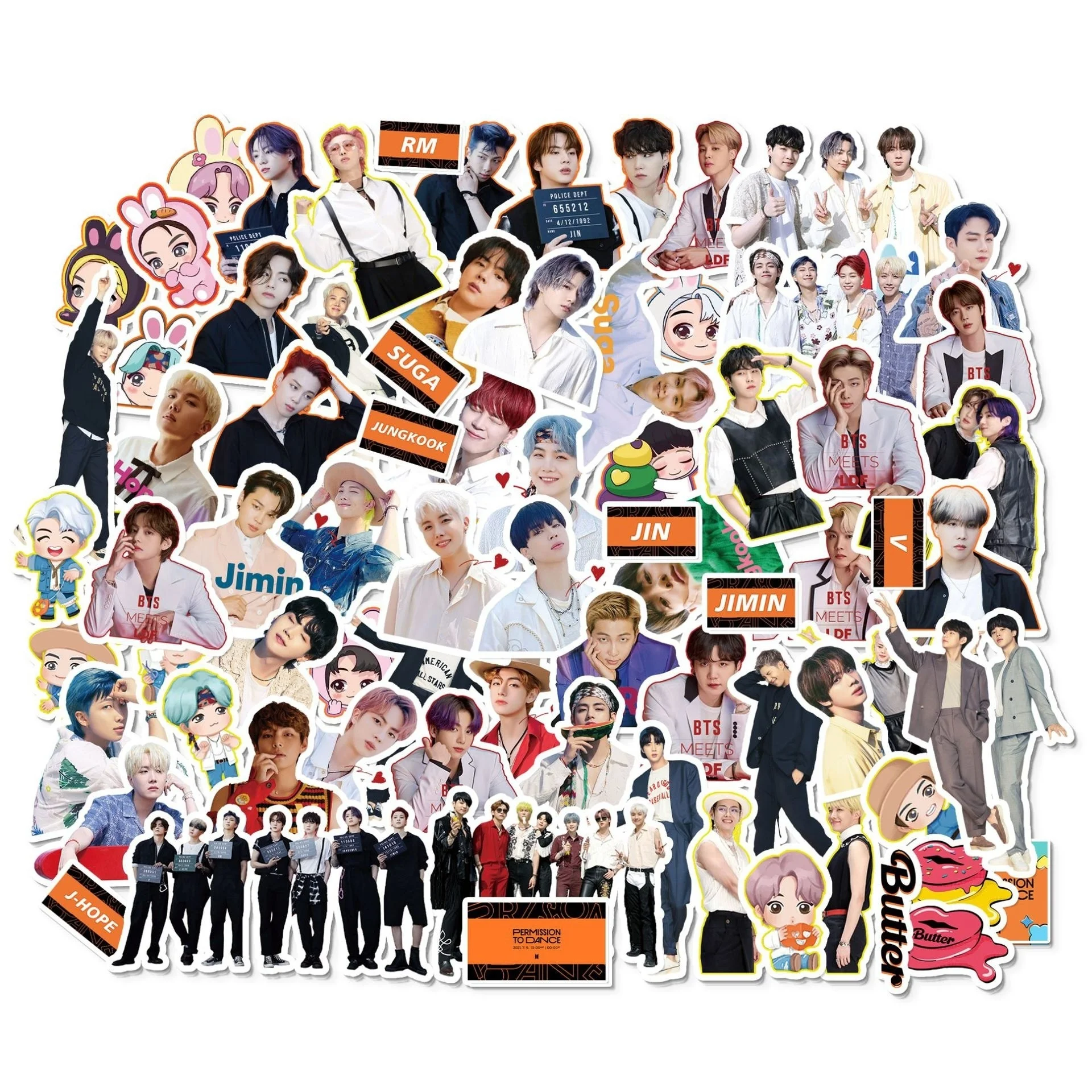 

85Pcs/set Bangtan Boys Stickers KPOP Stars Stickers Idols Cute Photos Toys Stickers For Skateboard Suitcase Laptop