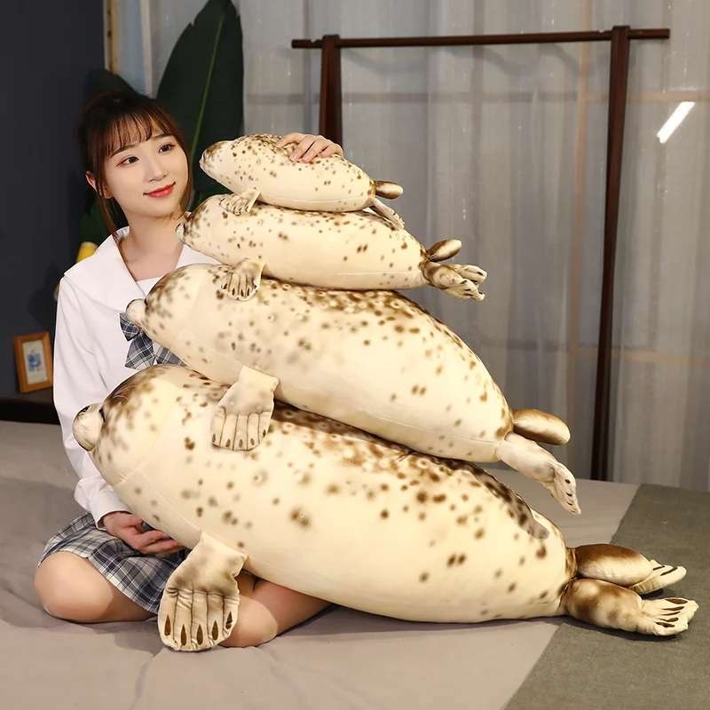 Animals Lifelike Creature Big Seal Cute Fat Plush Playmate Ocean Toys Cushion Stuffed Plush Toys Soft Pillow Seal Children