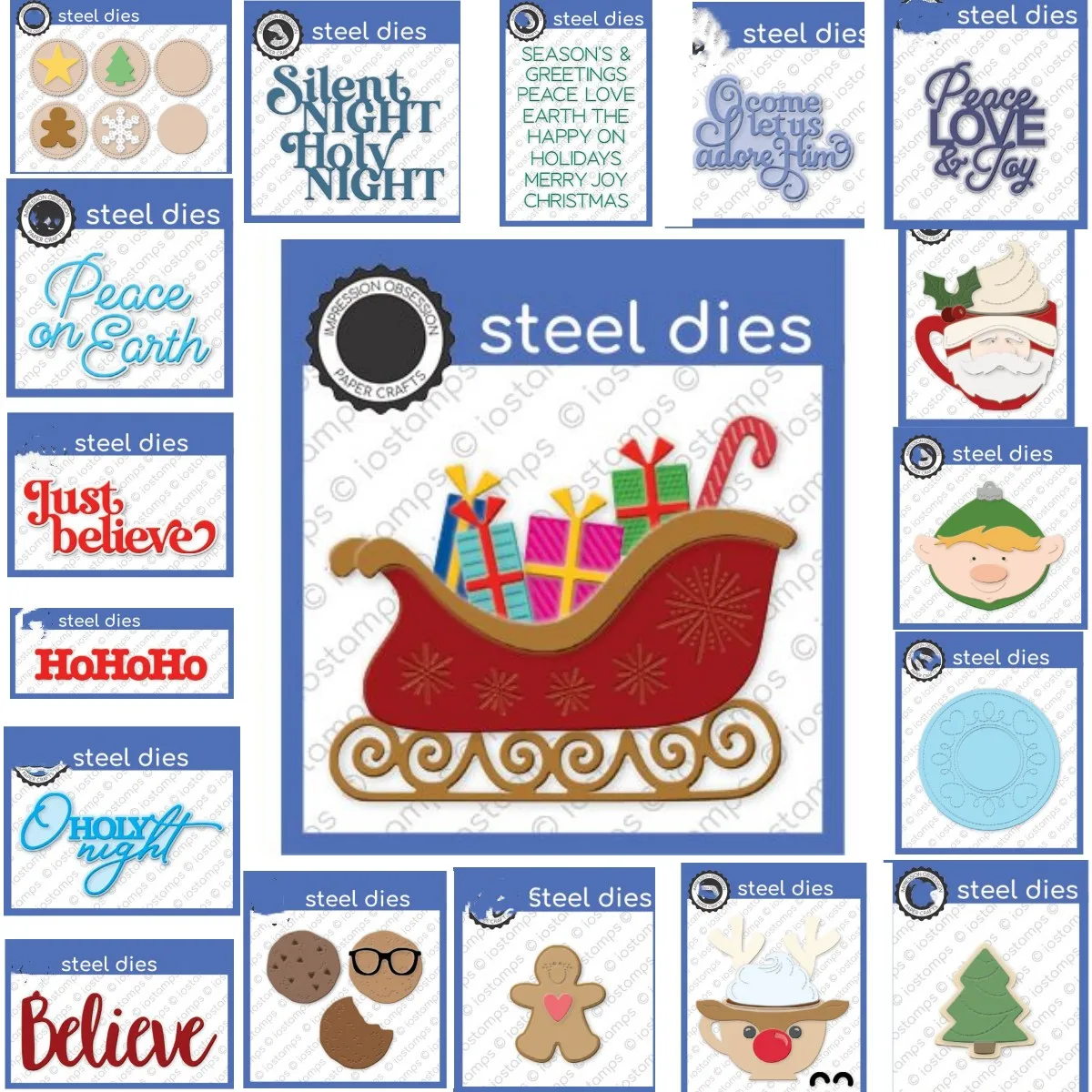 

New Christmas Cookie Sleigh Ornament Metal Cutting Dies For Decorating Scrapbook Diy Paper Card Album Mould Embossing Craft