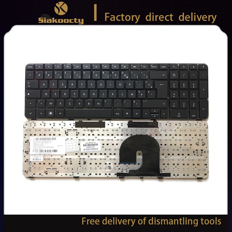 

Siakoocty fr Французская клавиатура для HP Pavilion dv7-4000 dv7-4100 dv7-4200 черная рамка Клавиатура для ноутбука FR Раскладка