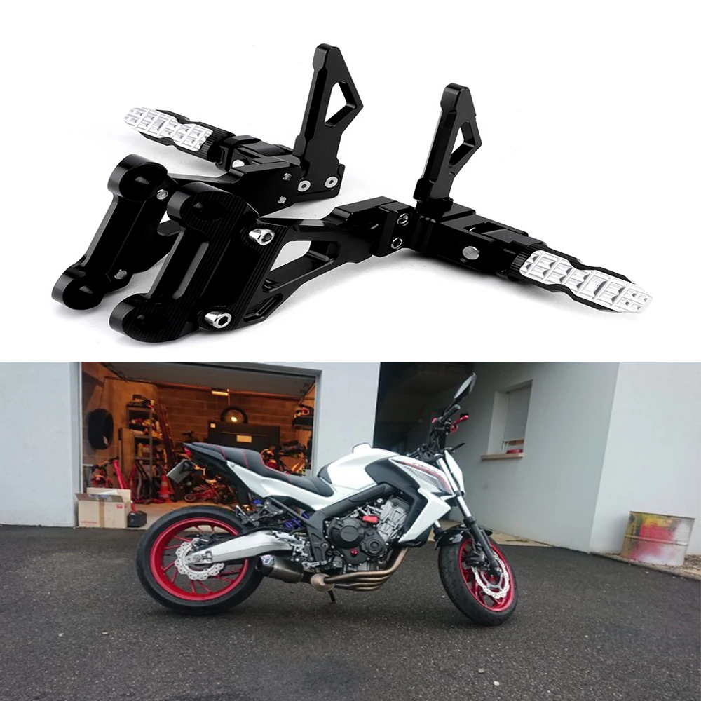 

For 2017-2019 Honda CB650F Motorcycle Rear Sets Rearset Footrest Foot Rest Pegs Footpegs Adjustable CNC T6061 Al Accessories