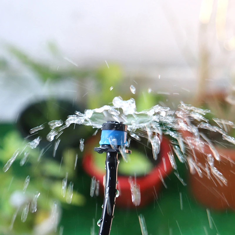 

20pcs Adjustable Blue Round Spring Small Drip Irrigation System for Fruit Tree Gardening Water Scattering Umbrella