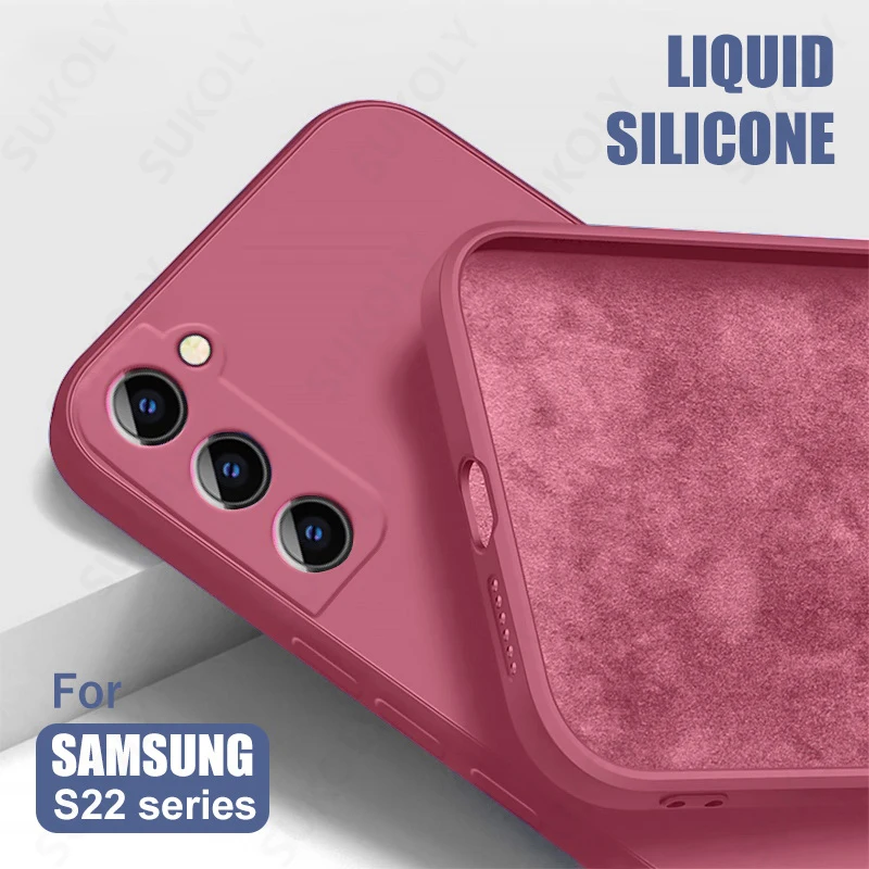 

Liquid Silicone Case For Samsung Galaxy A51 A71 A50 S20 Ultra S10 Plus S10e Note 20 A22 S9 S21 FE A32 A52 A72 A12 S22