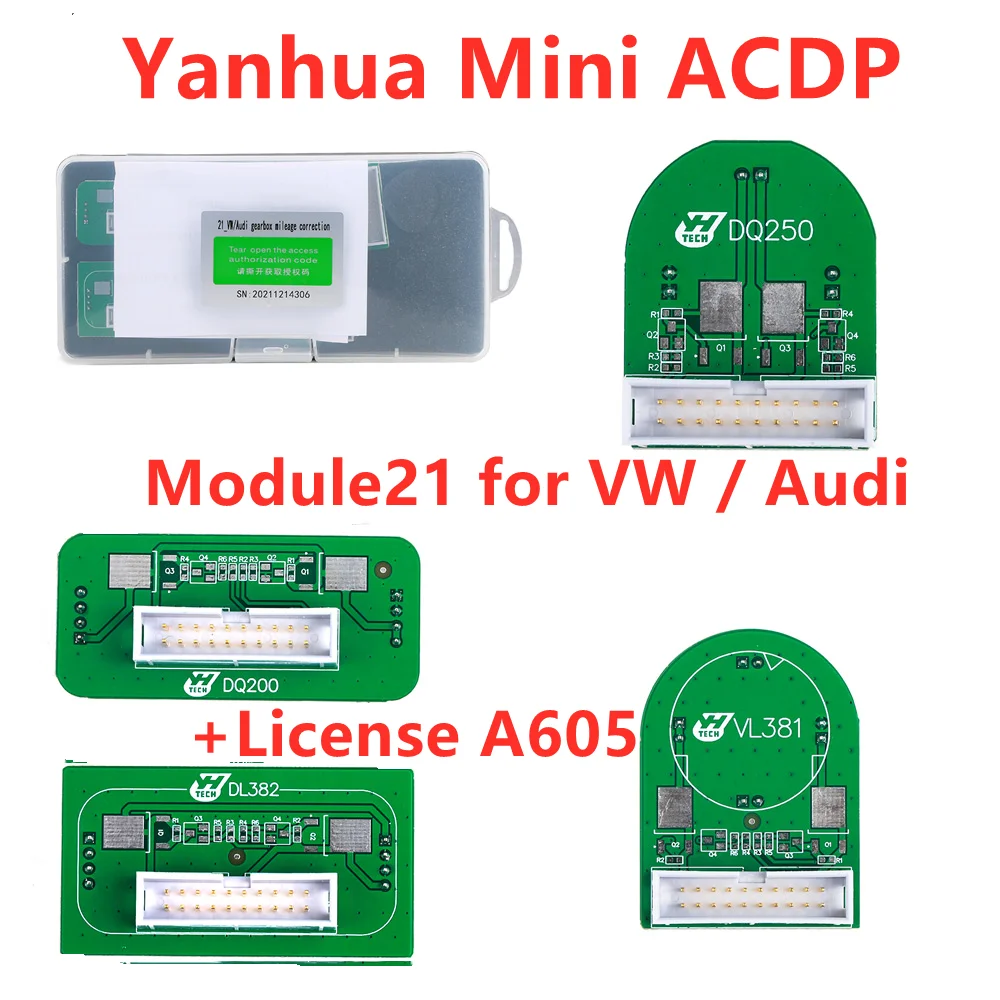 

Yanhua ACDP Module21 для коррекции пробега коробки передач VW / Audi с лицензией A605 лучшее качество