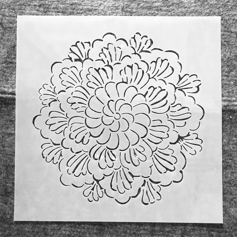 

30*30cm Mandala Layered Big Flower DIY Layering Stencils Wall Painting Scrapbook Coloring Embossing Album Decorative Template