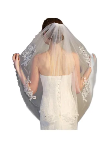 Свадебная фата с расчёской, 1 яруса
