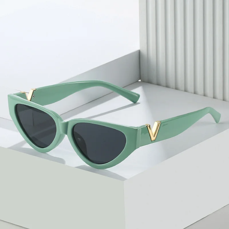 

Новинка 2023, европейские и американские модные небольшие солнцезащитные очки в оправе, трендовые Персонализированные Солнцезащитные очки