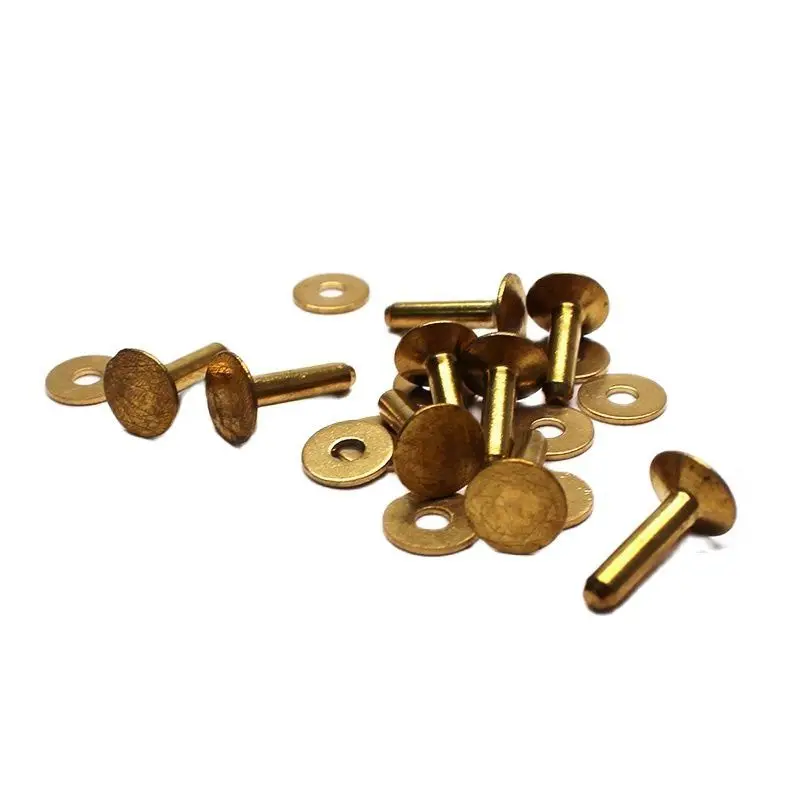 

Solid Copper Hose Saddlers Rivets Washers Leather Crafts With Setter