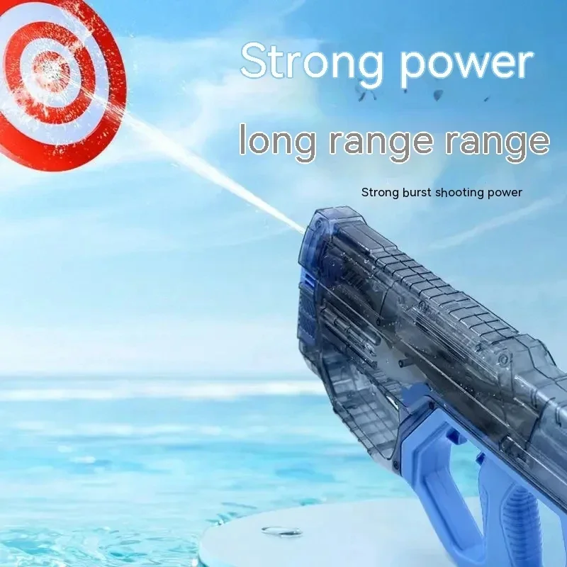 Мощный прозрачный Электрический водяной пистолет игрушки высокая емкость