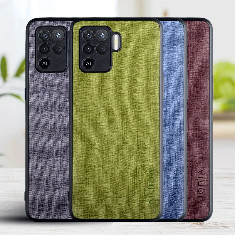 

Case for Oppo F19 Pro A94 4G Cross pattern PU leather cover phone for Oppo Reno5 F funda coque capa