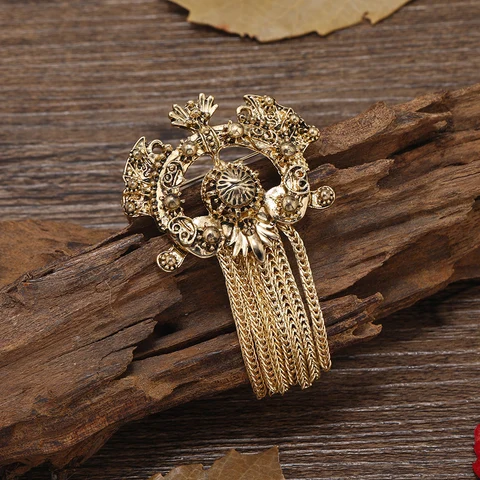 Muylinda винтажная брошь с кисточками