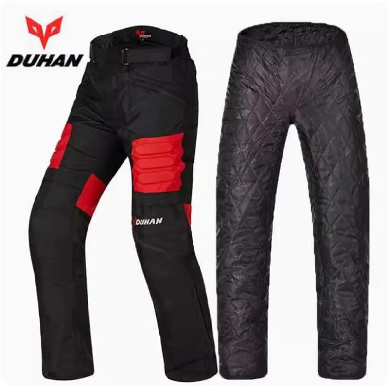 Men's Motorcycle Pants DUHAN Motorrad Knight Motocross Motorbike Pant Motos Accessories Motocicleta Trousers Oxford Warm Lining