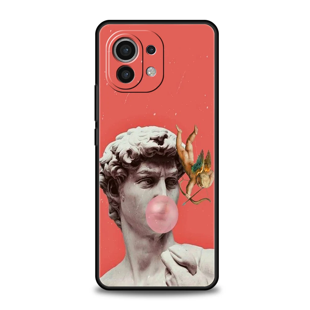 Cartoon Art Statue Abstract Phone Case For Xiaomi Mi X3 X4 NFC F3 M3 M4 GT Note 9T 10T 10 11 Ultra 11T 11X 12 Pro Lite 5G Shell