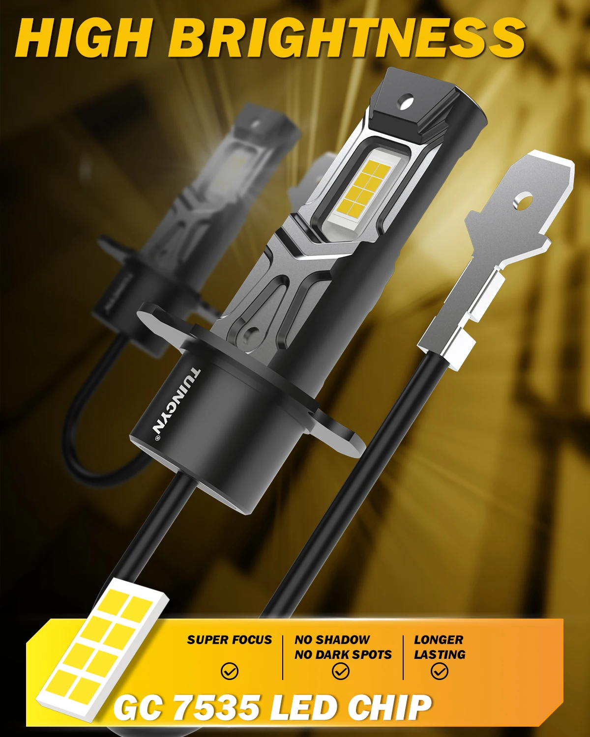 Лампа для фар головного света TUINCYN 2x H3 противотуманная фара Canbus без ошибок