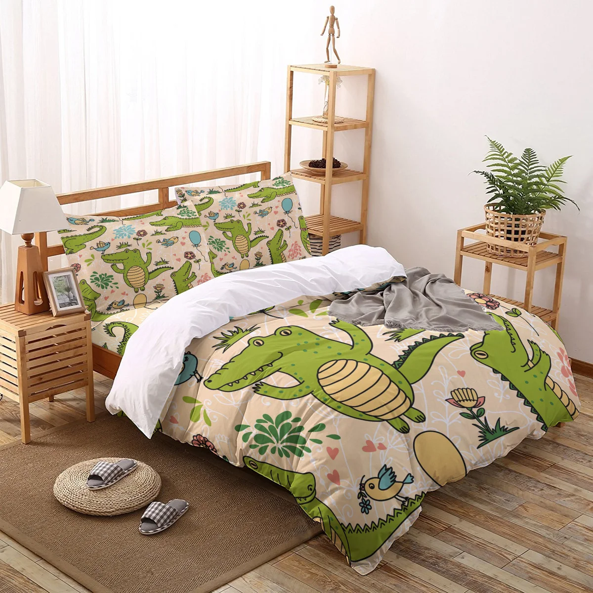 

Детский комплект постельного белья из крокодиловой кожи