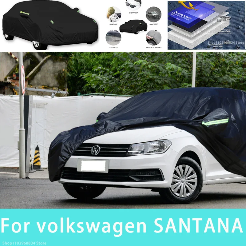 

For volkswagen SANTANA Outdoor Protection Full Car Covers Snow Cover Sunshade Waterproof Dustproof Exterior Car accessories