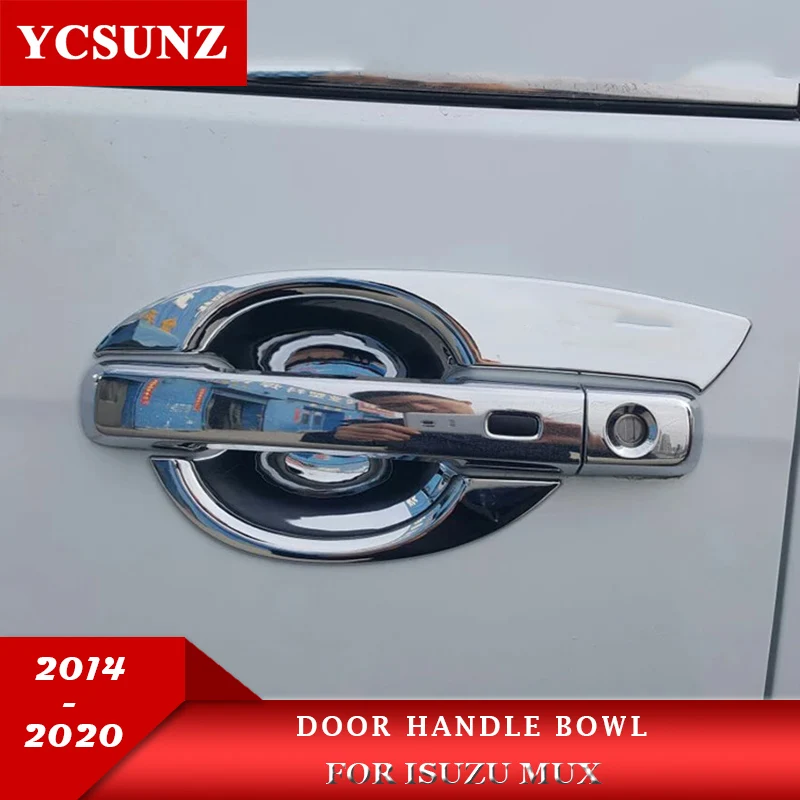 

chrome Door Handle Bowl Inner For Isuzu mux mu-x 2014 2015 2016 2017 2018 2019 2020 car styling accessories