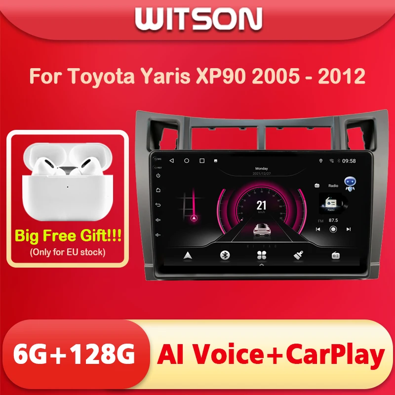 

WITSON 9 inch BIG SCREEN Android 11 AI VOICE 2 Din in Dash Car radio For TOYOTA YARIS 6RAM 128ROM auto stereo navigation