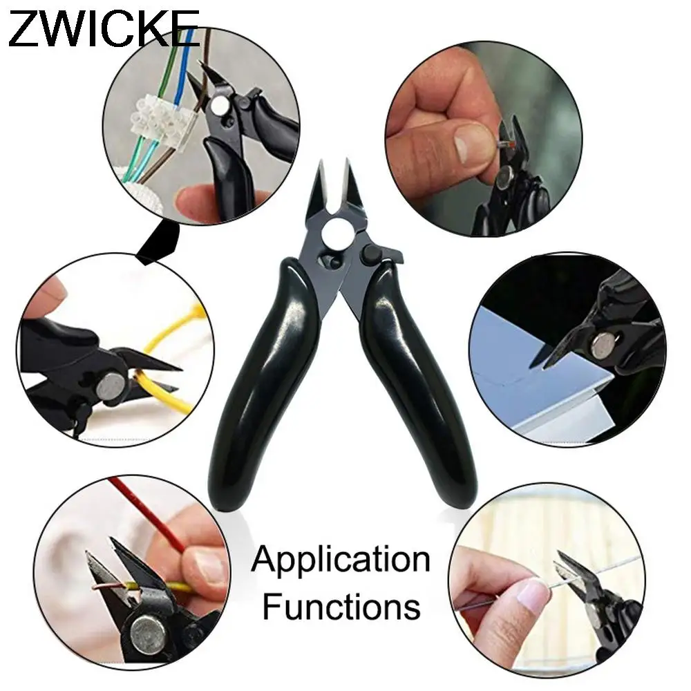 

Diagonal Pliers Mini Wire Flush Cutter 3.5 Inch Micro Diagonal Cutting Pliers Wires Insulating Rubber Handle Model Pliers