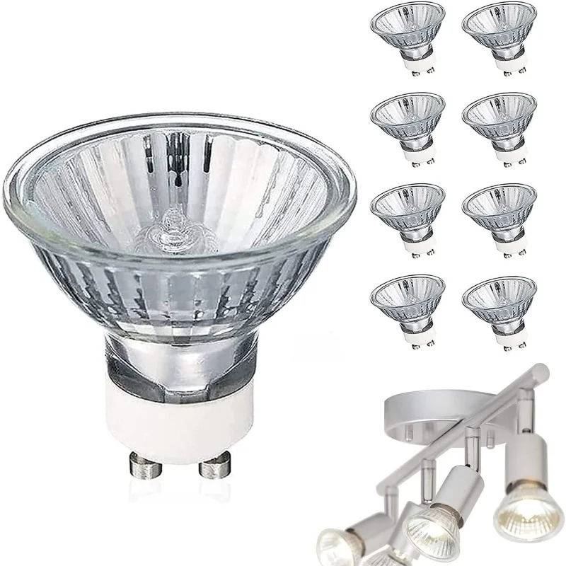

50mm Warm Lamp Bulb Spot 10pcs Clear Halogen Cup Light Halogen White Shape Glass