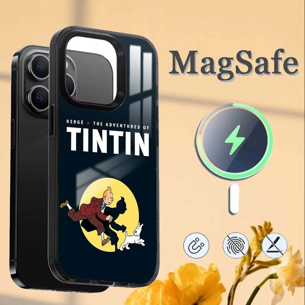 Чехол для телефона Funny The Adventures Of T-tintins iPhone 16 15 14 13 12 11 PRO MAX PLUS мини-магнитный
