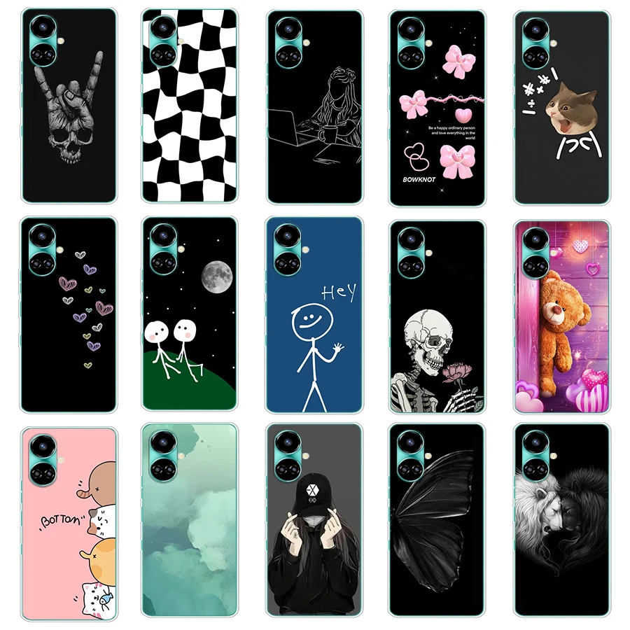 3 для Tecno Camon 19 Pro/Camon 19/Spark 6 Go/Camon 18P/Spark 8P чехол TPU Мягкий силиконовый защитный