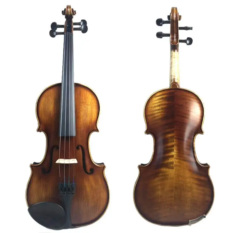 

free shipping handmade matte violin 4/4 3/4 solid wood Spruce Panel Maple Back violino beginner professional musical instrument