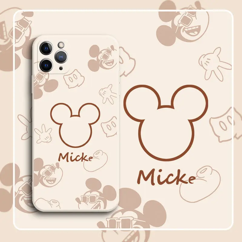 

Anime Mickey Mouse For iPhone 13 12 11 Pro MAX 13 12 Mini 6 6S 7 8 Plus SE 2020 X XR XS MAX Phone Protect Case Cartoon Anime