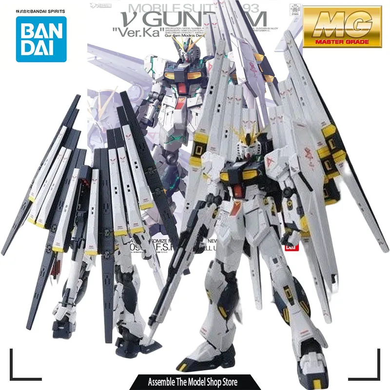 

Bandai Original Model Kit MG RX-93 ν GUNDAM Ver.Ka 1/100 Anime Action Figure Assembly Model Collection Toy Robot Gift for Boys