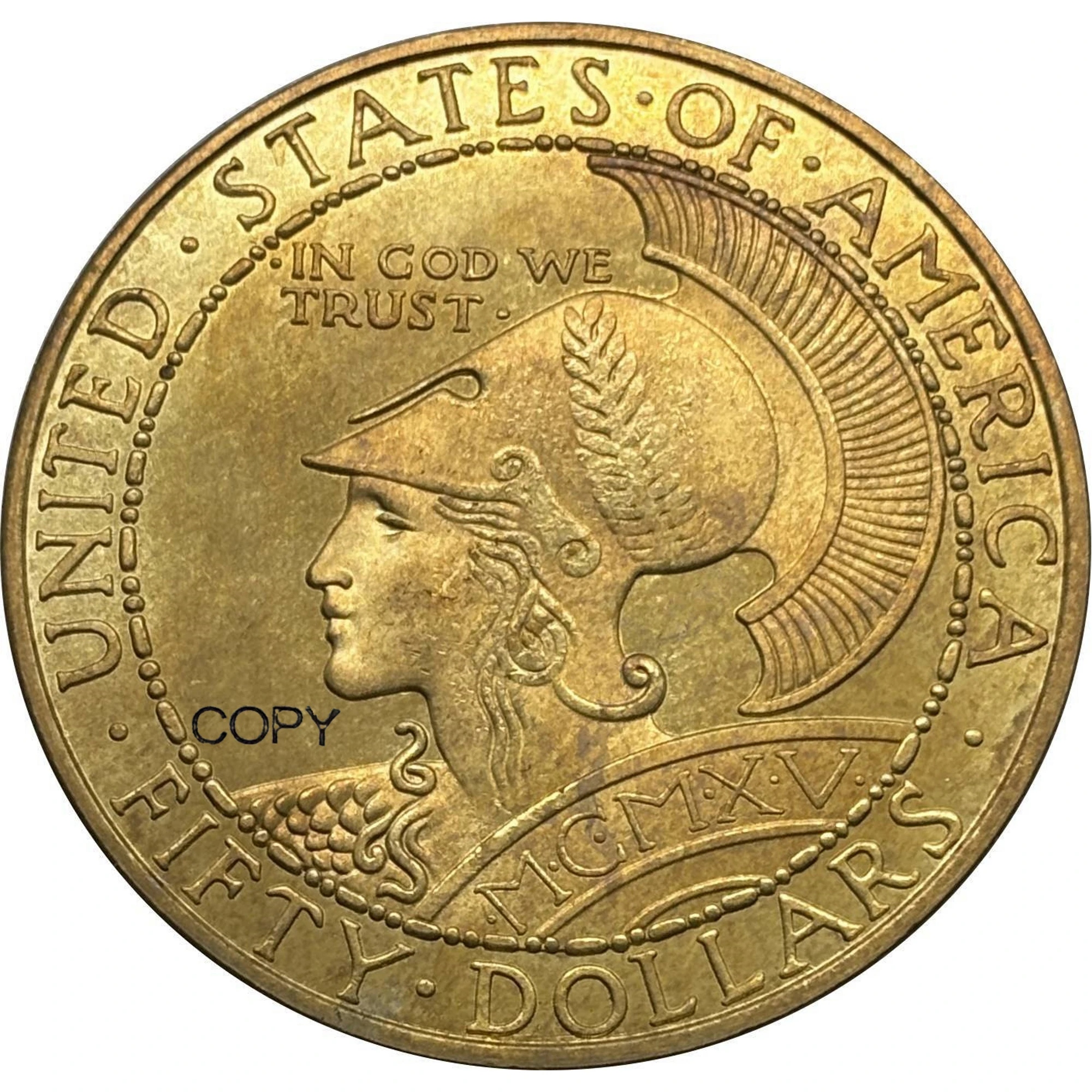 

Металлическая копия монеты США 1915 года