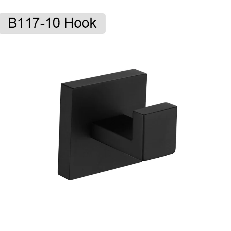 

Набор аксессуаров для ванной MELLRAIN из хромированной стали, матовый черный