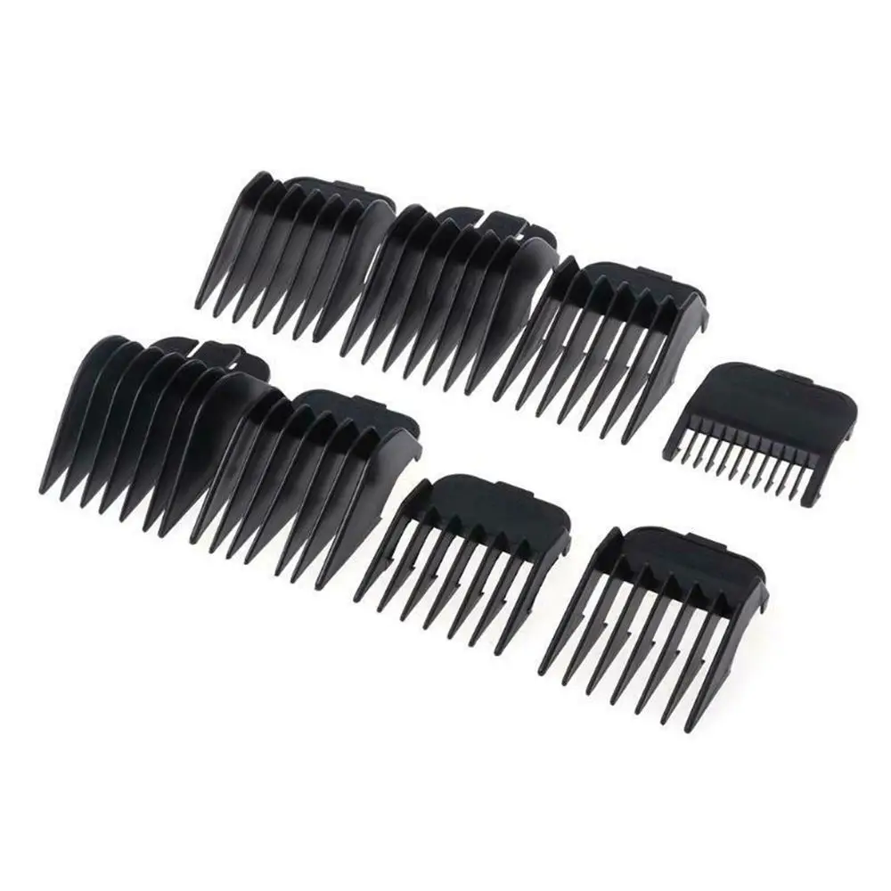 

8 Pcs/set Black Small Comb Professional Hair Clipper Guide Limit Comb Trimmer Guards Attachment 3-25mm Universal Men Fashion