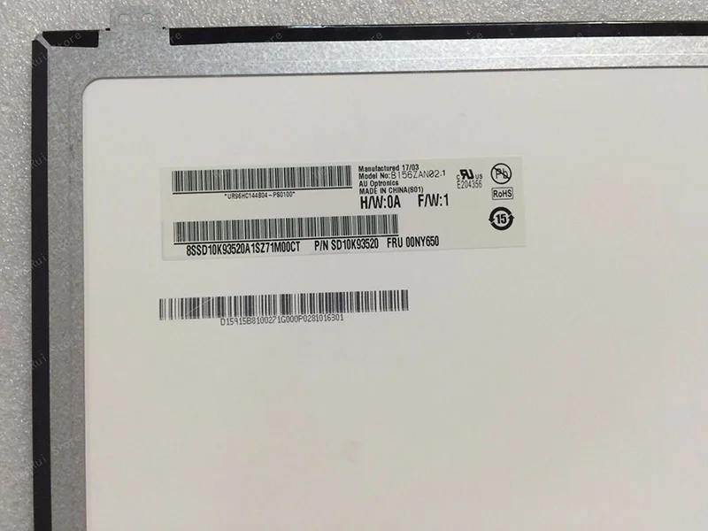 Матрица ЖК-экрана 15 6 дюйма B156ZAN02.1 FRU: 00NY650 4K UHD IPS 100% Adobe RGB eDP 40 контактов для Lenovo S5 2-го