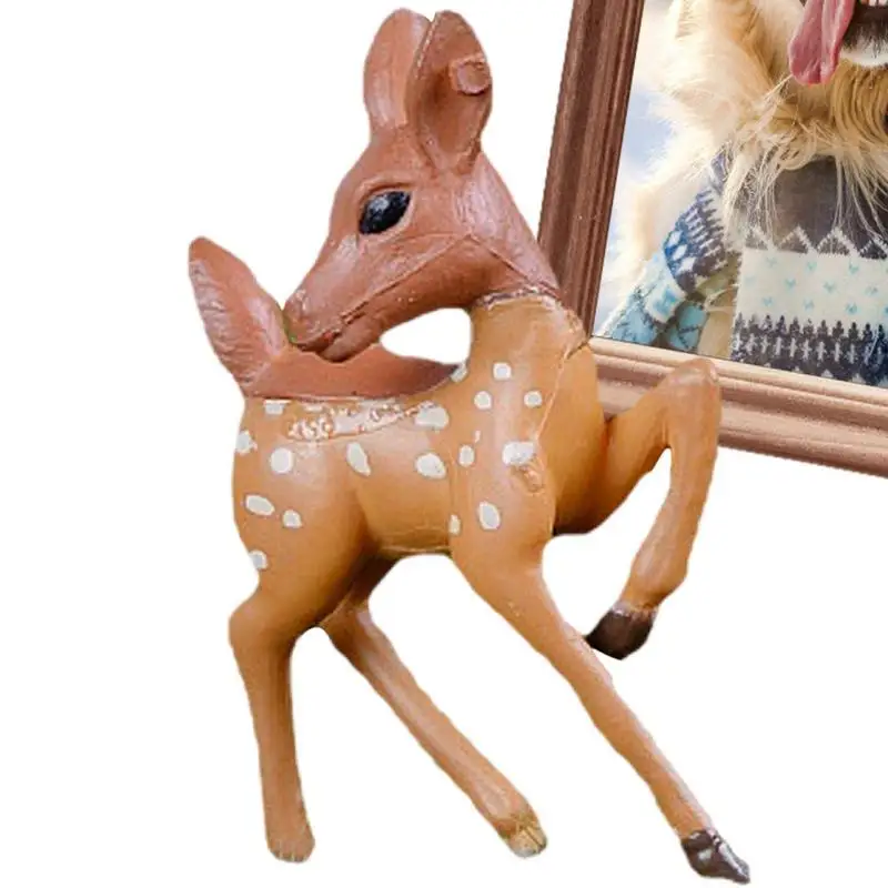 

Garden Deer Statue Outdoor Spotted Deer Decorations For Garden Miniature Sika Deer Animal Sculptures Lawn Statue Ornament Crafts