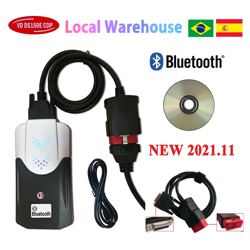 2024 новый VCI VdIJk Autocoms Pro OBD2 сканер 2021 11 генератор ключей Vd Ds150e Cdp Bluetooth для Tnesf Дельфин